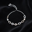 Dual-Tone Mixed Charm Evil Eye Slider Bracelet