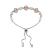 Rose Gold Infinity Charm Slider Bracelet