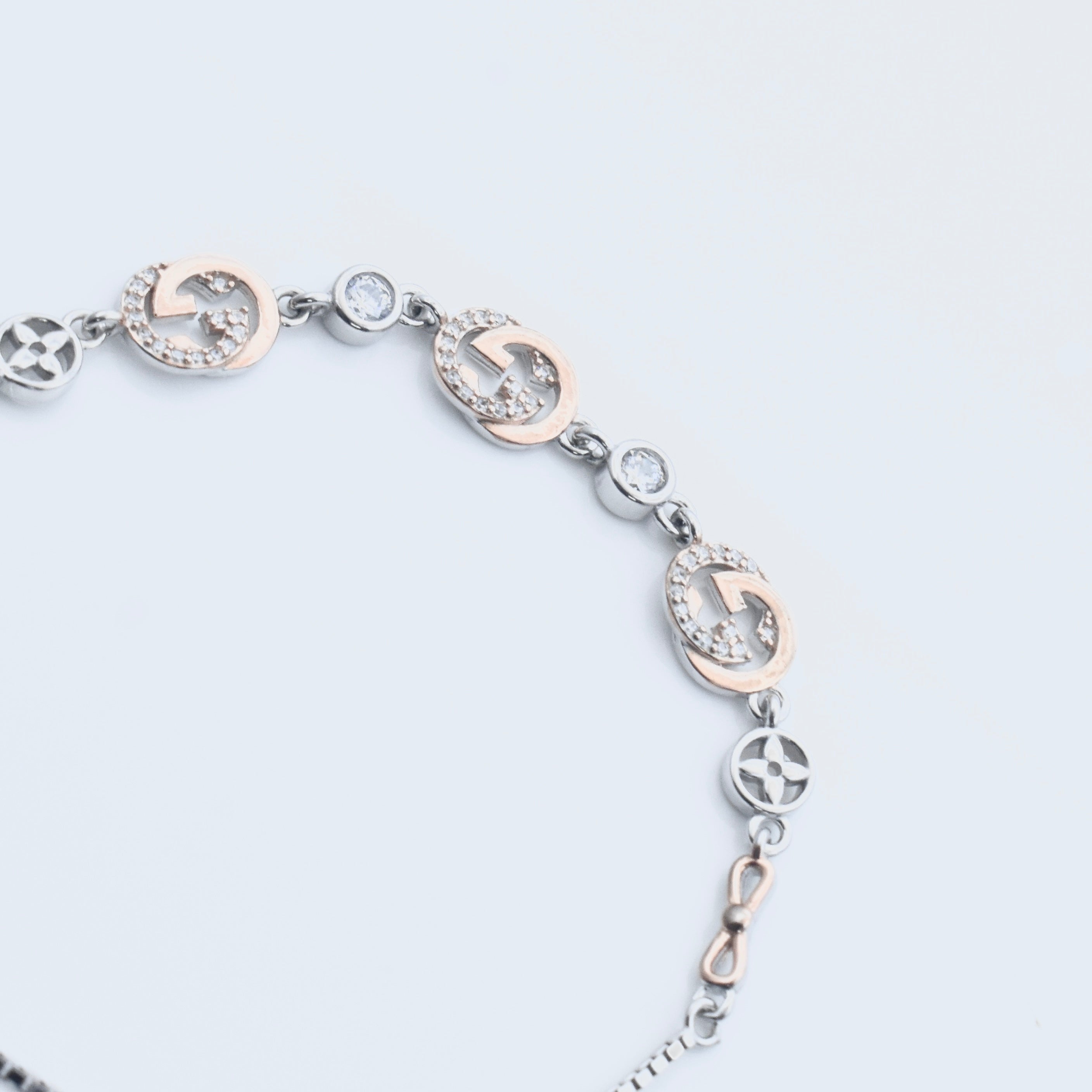 Interlock Emblem Silver Bracelet