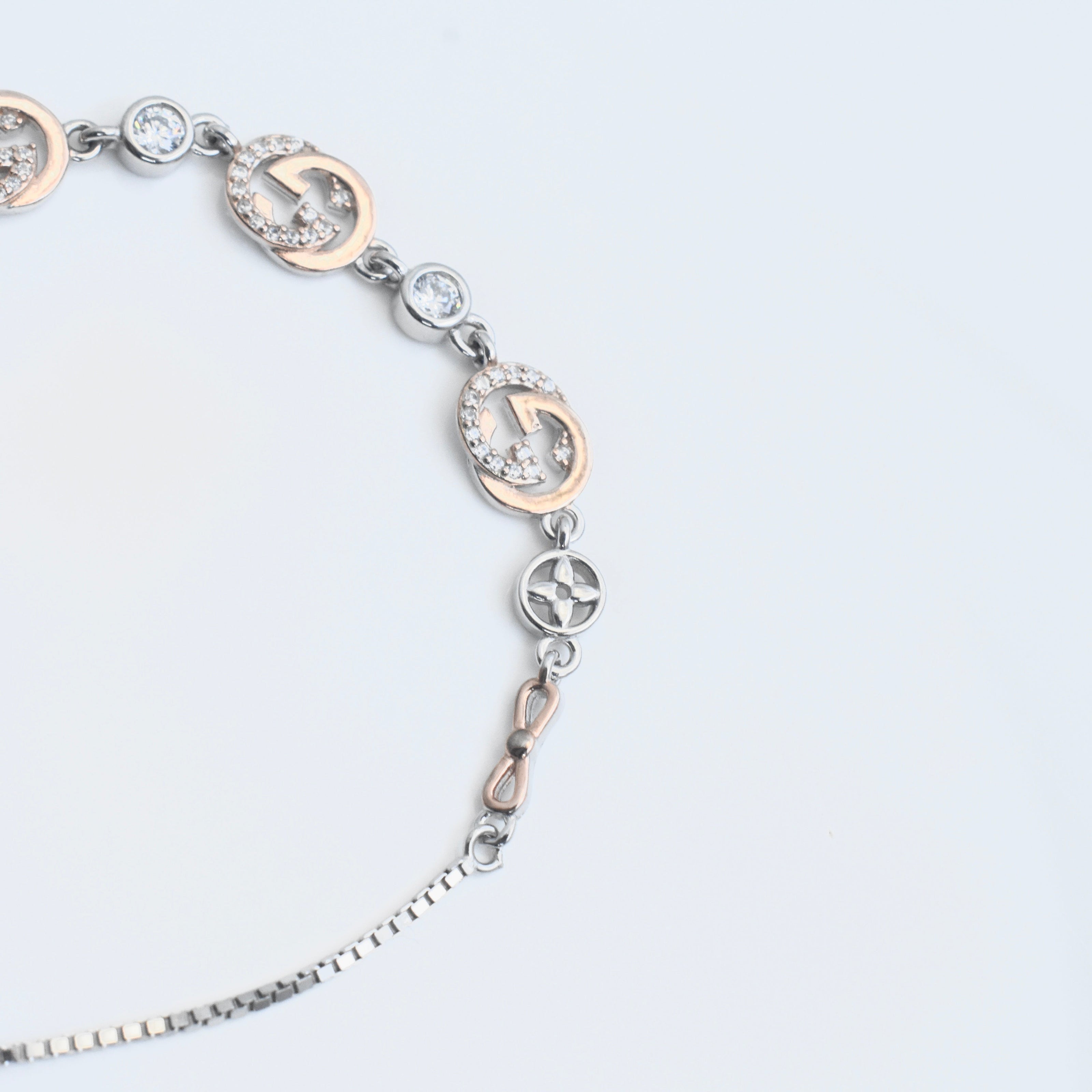 Interlock Emblem Silver Bracelet