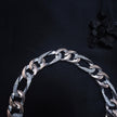 Two-Tone Cuban Link Silver Bracelet