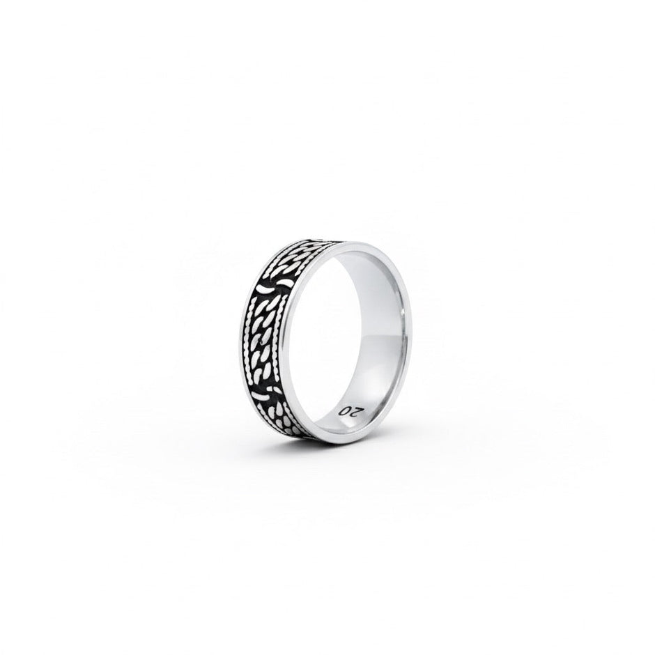 Antique Silver Scale Print Band