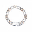 Two-Tone Cuban Link Silver Bracelet