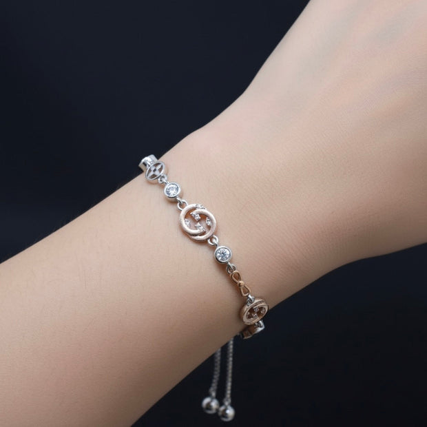 Interlock Emblem Silver Bracelet