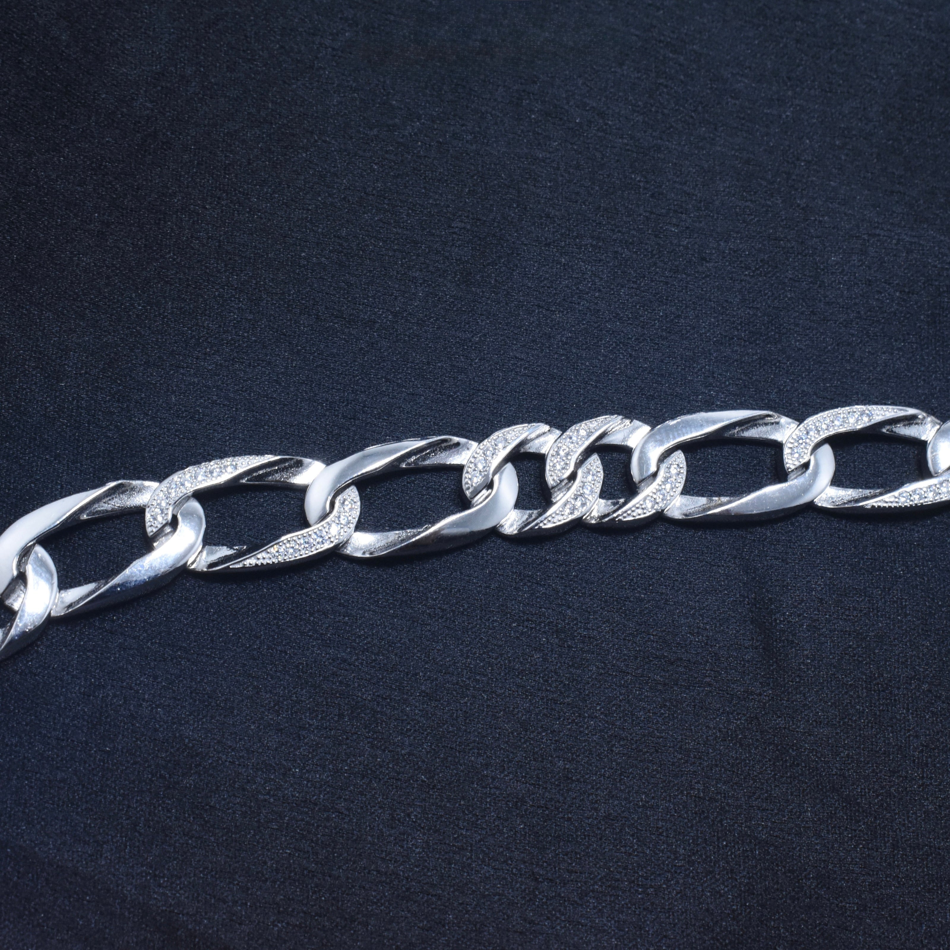 Bold Oval Link Silver Bracelet