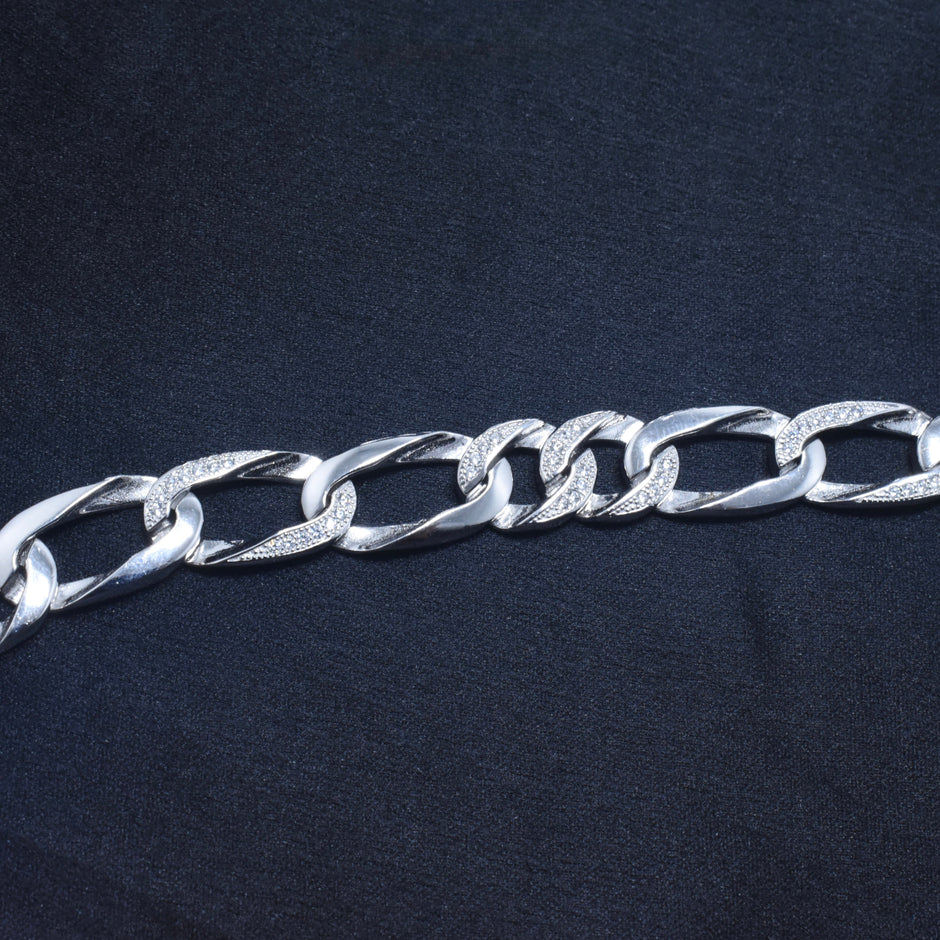 Bold Oval Link Silver Bracelet