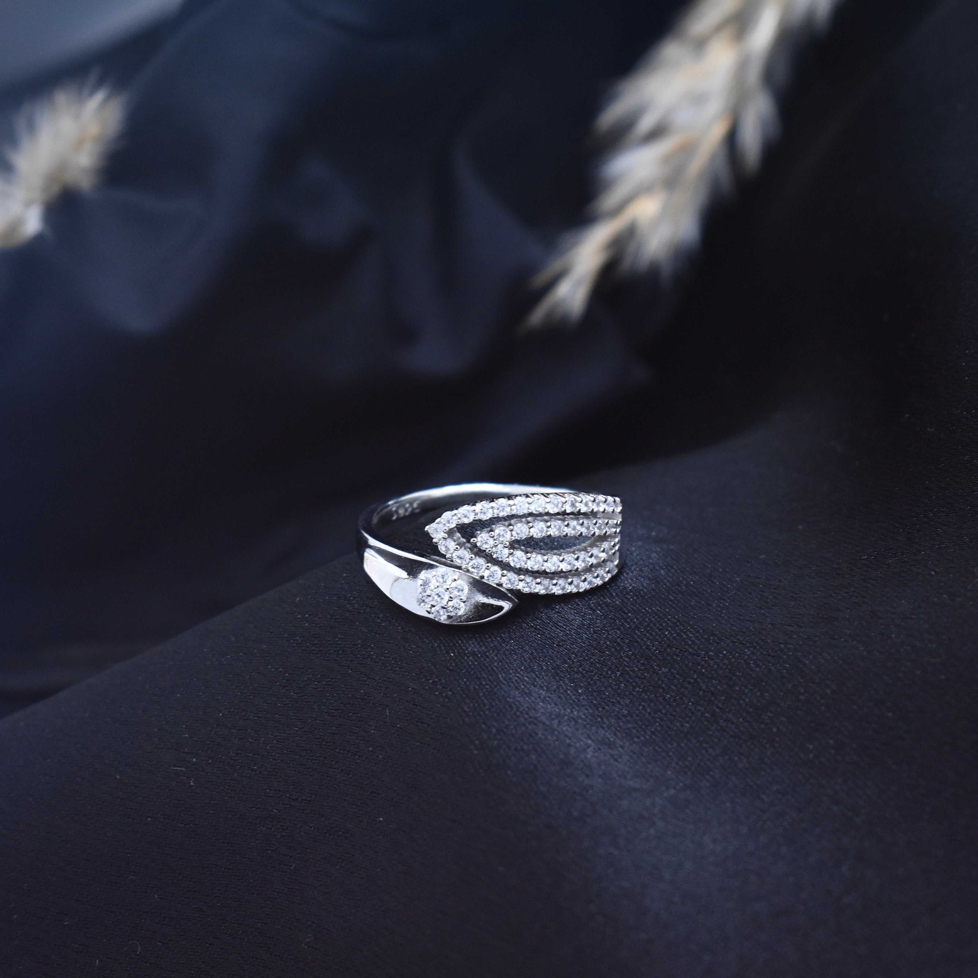 Silver Layered Shimmer Ring