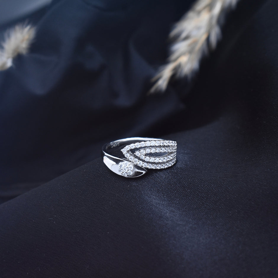 Silver Layered Shimmer Ring