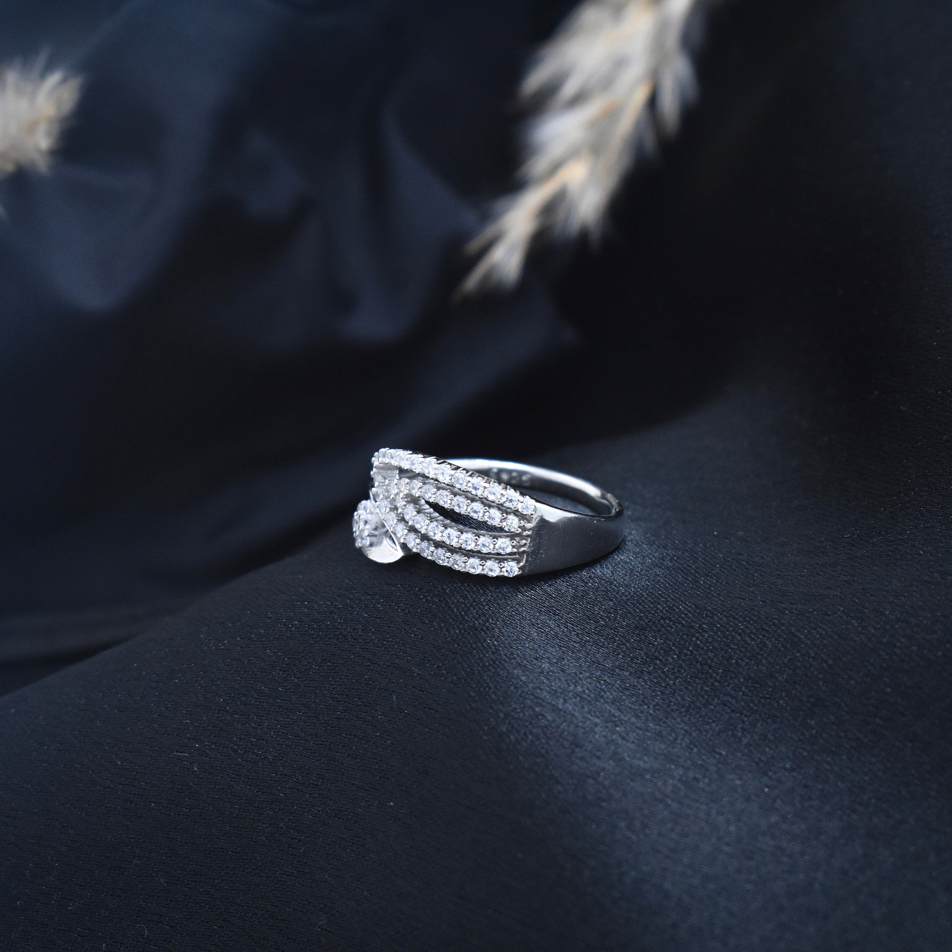 Silver Layered Shimmer Ring