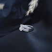 Silver Layered Shimmer Ring