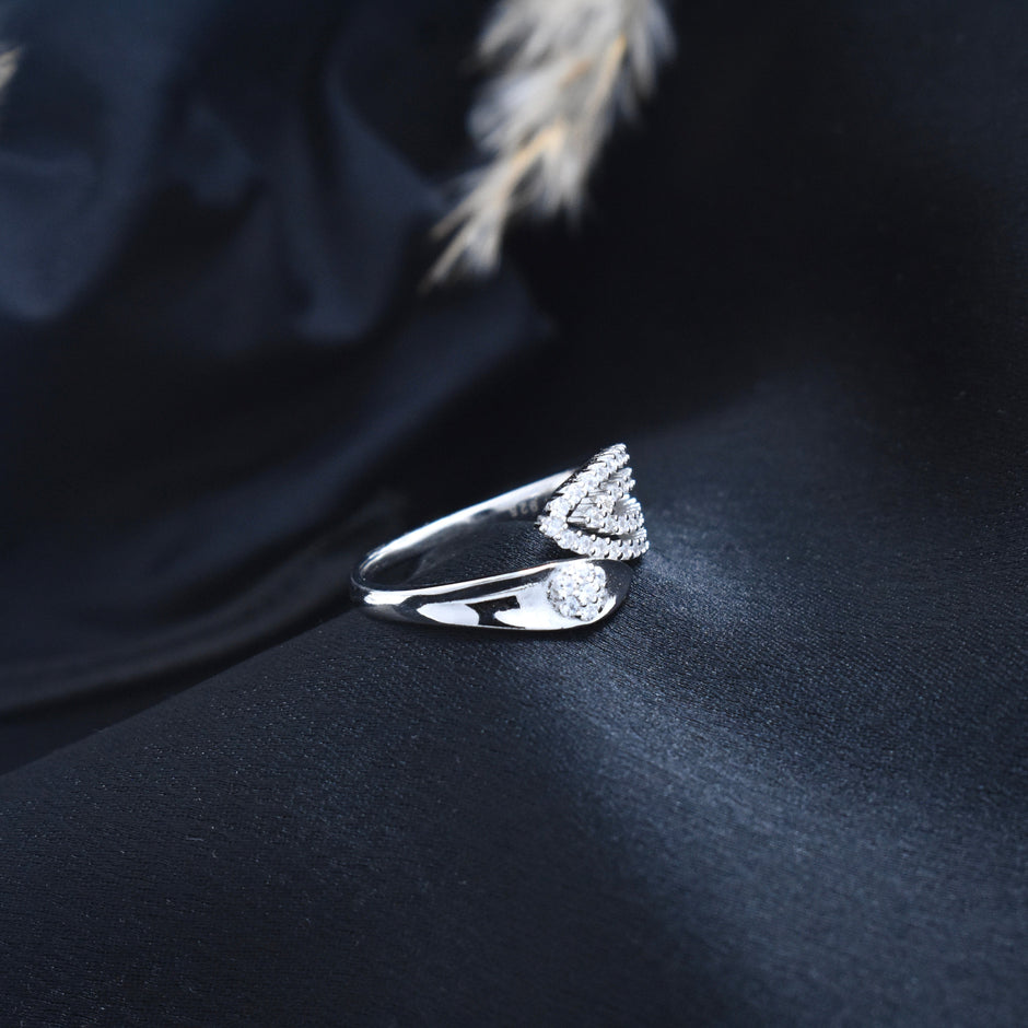 Silver Layered Shimmer Ring