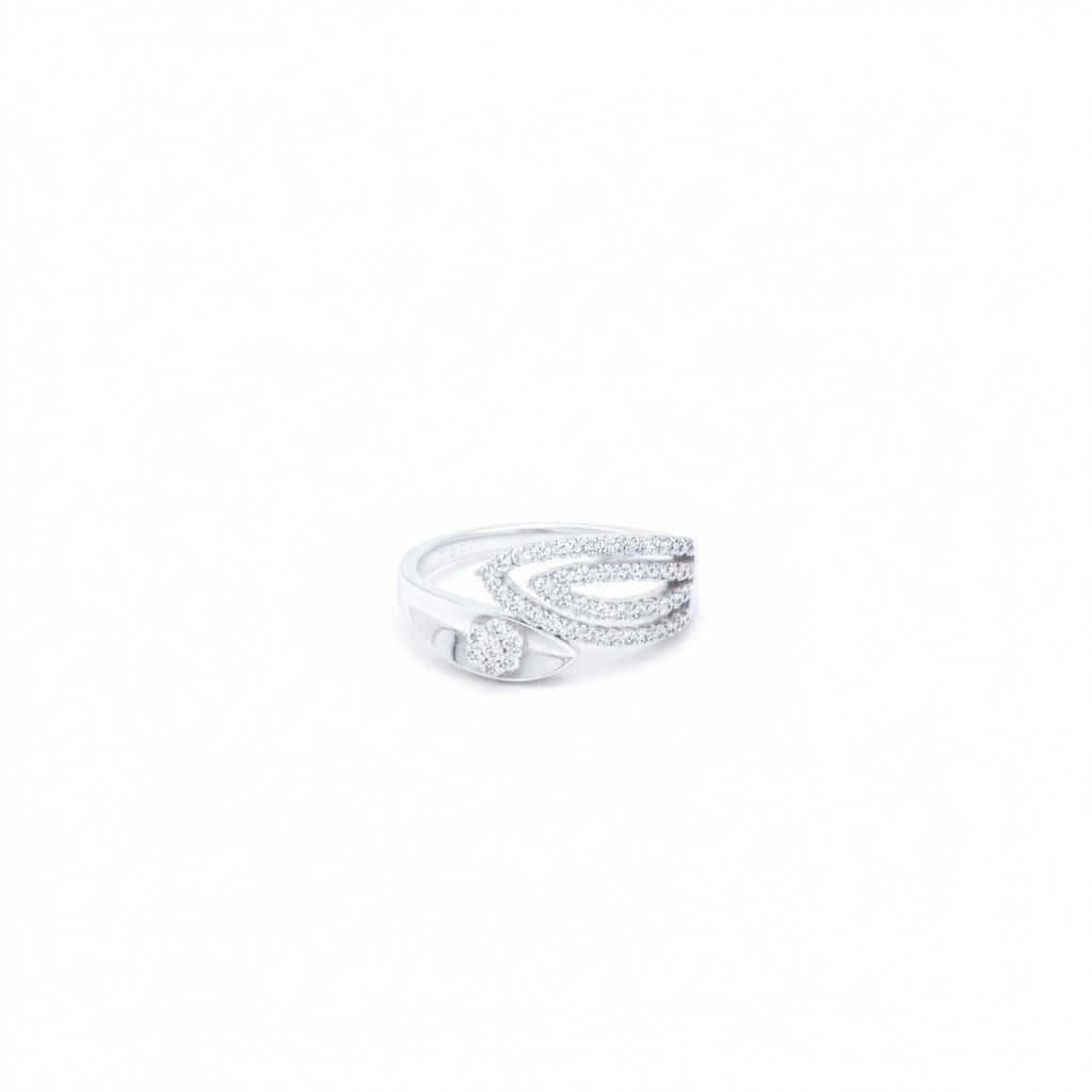 Silver Layered Shimmer Ring