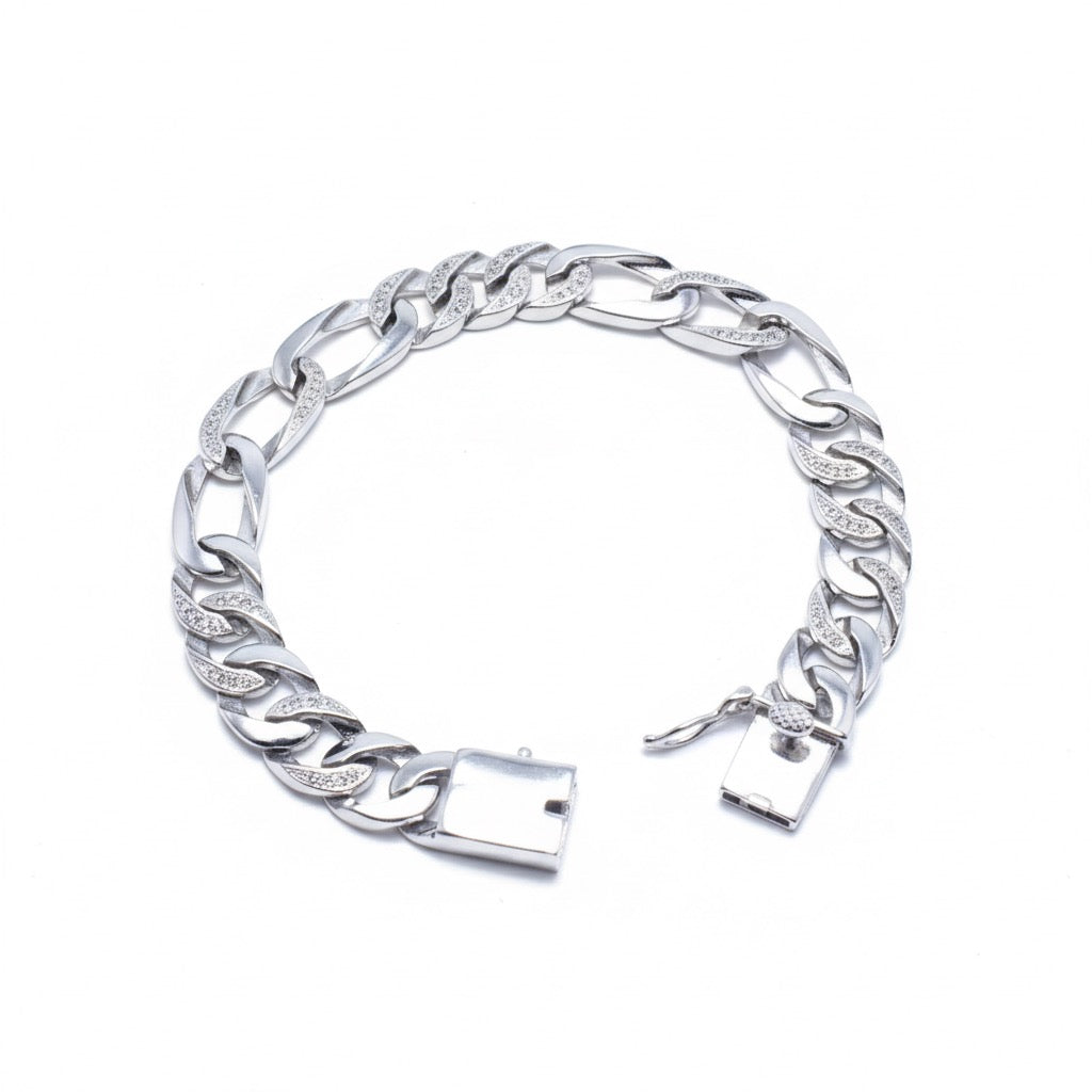 Bold Oval Link Silver Bracelet