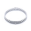 Crown Link Silver Bracelet