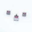 Ruby Square Block Silver Pendant Set