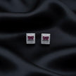Designer Pink Stone Pendant Set with Chain and Earrings