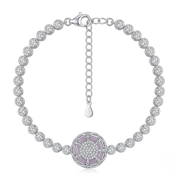Lavender Dream Halo Tennis Bracelet