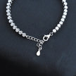 Oval Shimmer Plate Silver Bracelet