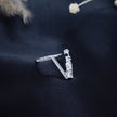 Silver V-shaped Charm Ring