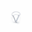 Silver V-shaped Charm Ring