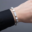 Om Trishul Mother of Pearl Bracelet