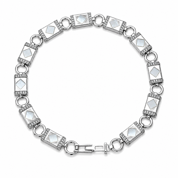 Geometric Pearl Shell Bracelet