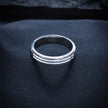 Silver Beveled Edge Band