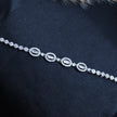 Triple Oval Halo Tennis Bracelet