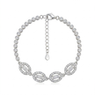 Triple Oval Halo Tennis Bracelet
