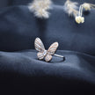 Silver Butterfly Wing Rhodium Ring