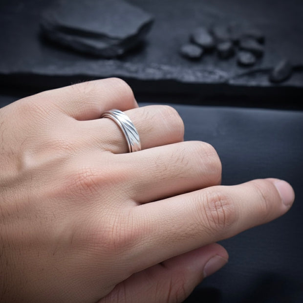 Helix Horizon Textured Statement Band