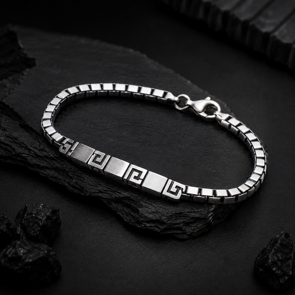 Square Cube Block Chain Bracelet