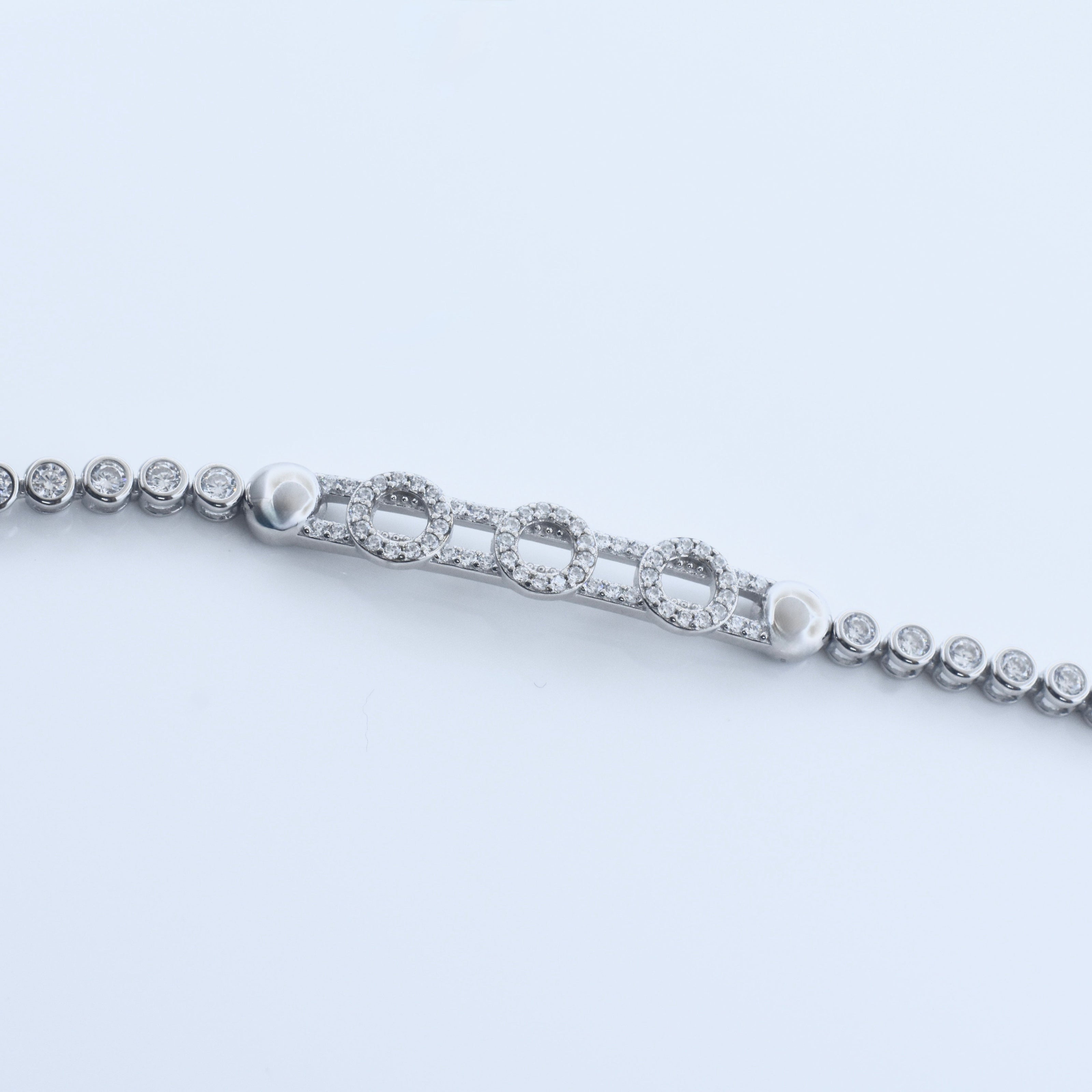Chain Link Square Silver Bracelet