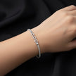 Geometric Interlocking Pavé Tennis Bracelet