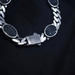 Oval Grid Silver Bracelet