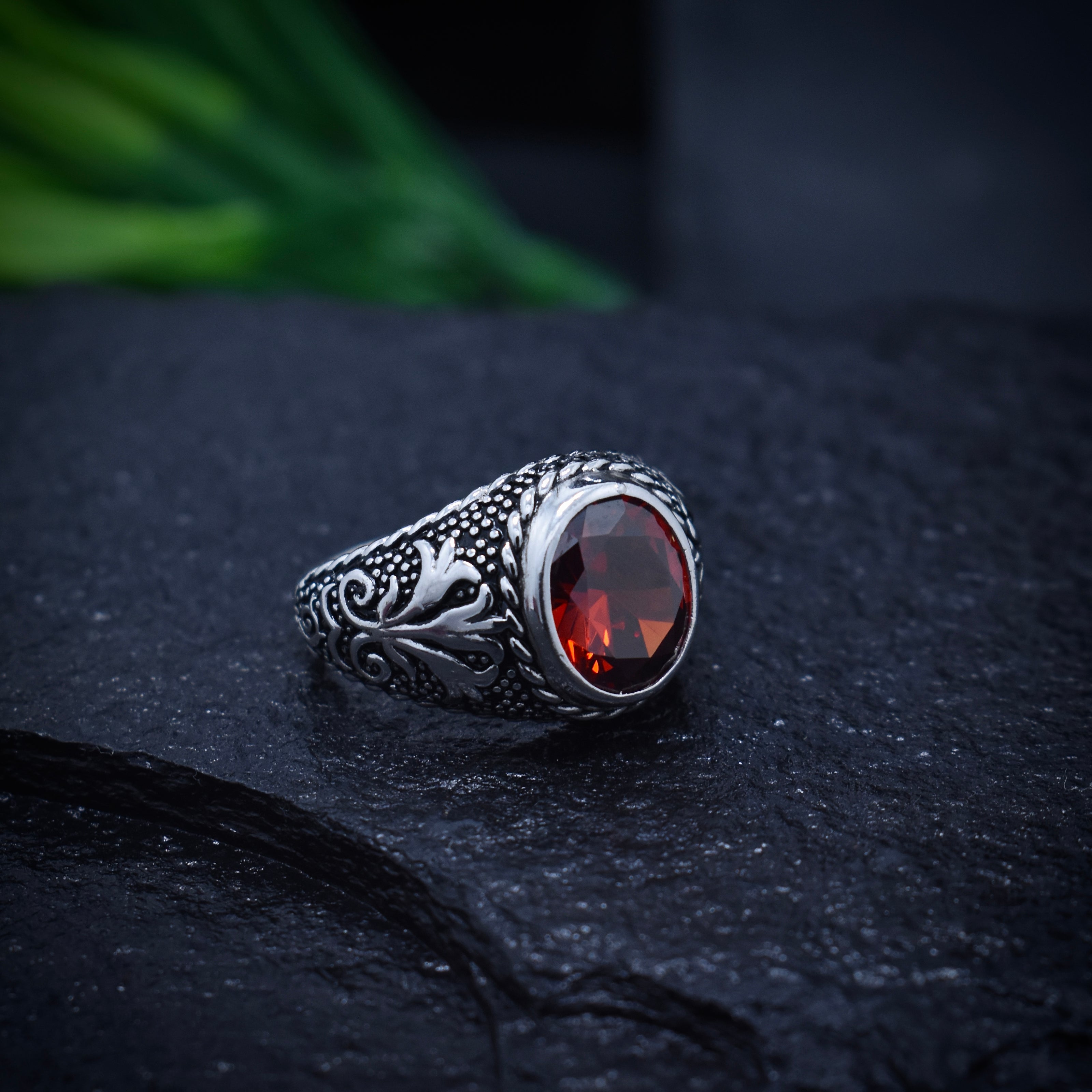 Imperial Ruby-Red Turkish Signet Ring
