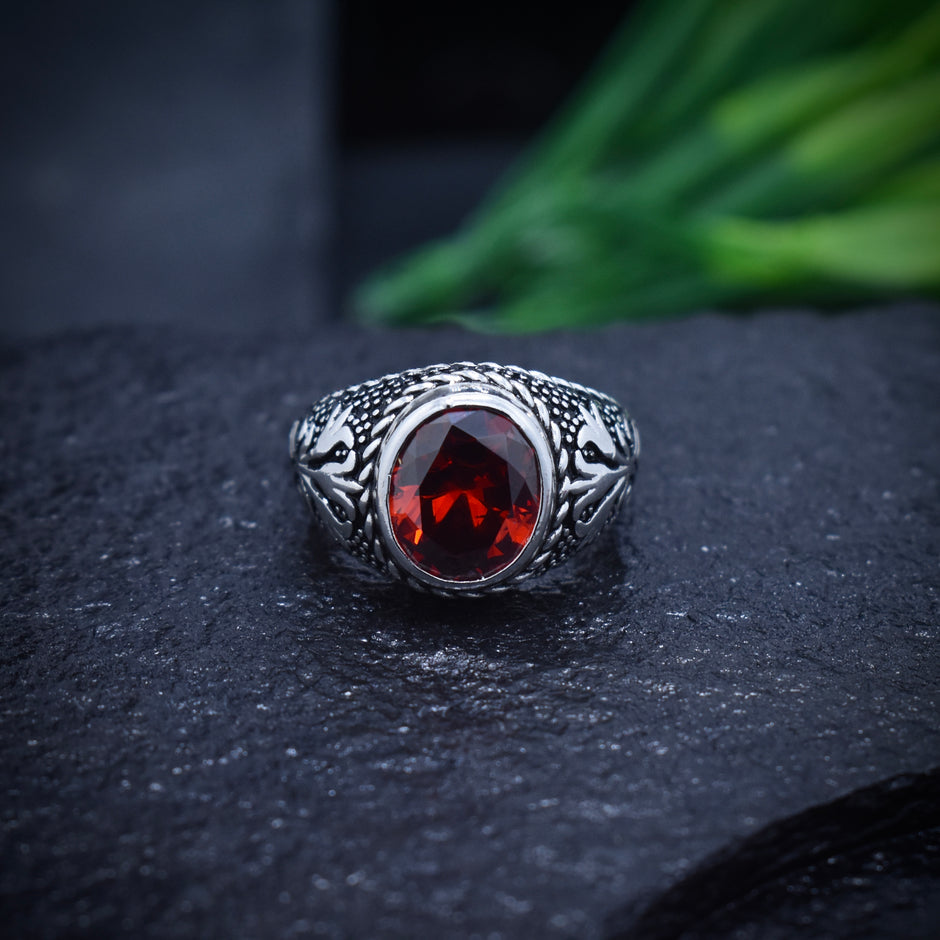 Imperial Ruby-Red Turkish Signet Ring
