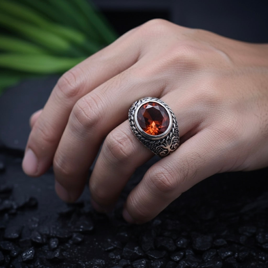 Imperial Ruby-Red Turkish Signet Ring