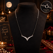 V Shaped Black Bead Mangalsutra