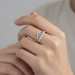 Silver Zig-zag Sparkle Ring