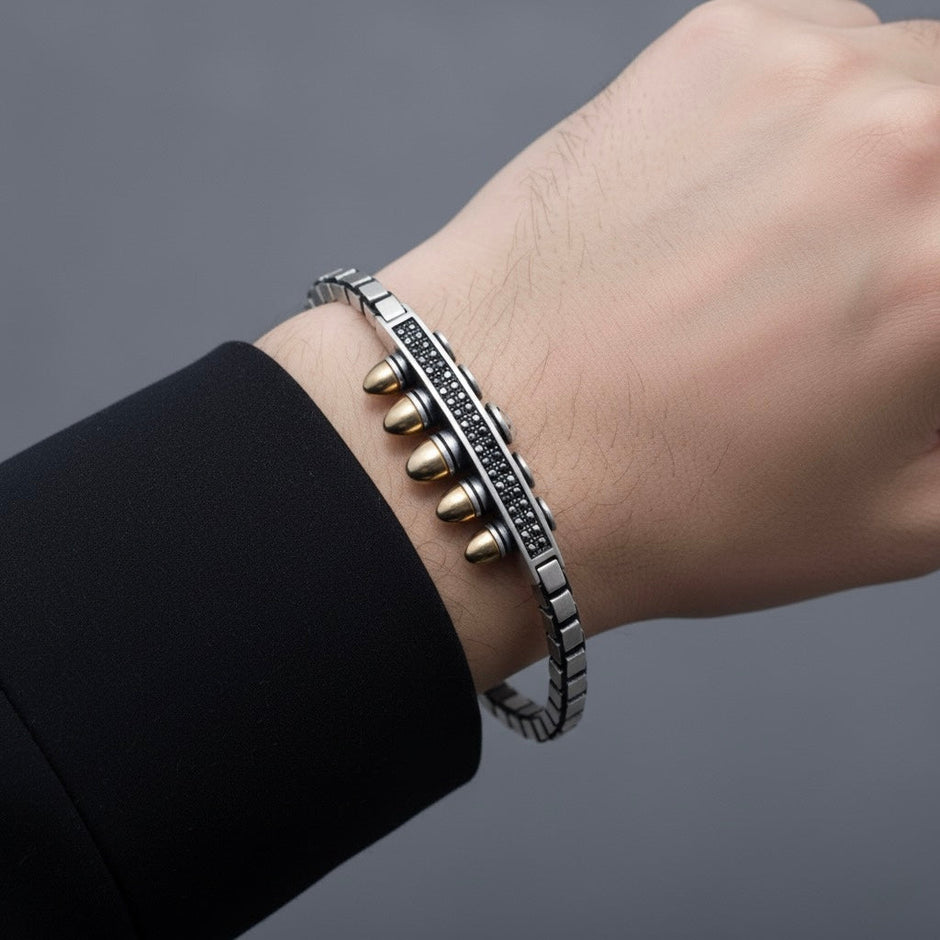 Designer Dial Silver Bracelet