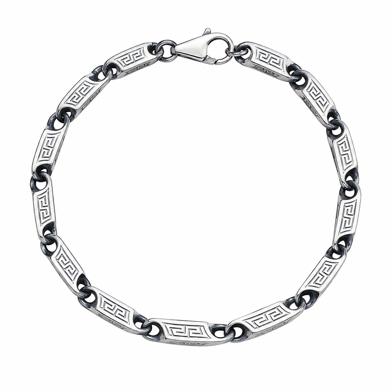 Greek Key Barrel Bracelet