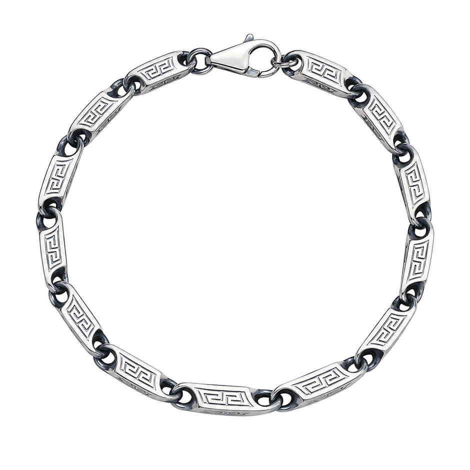Greek Key Barrel Bracelet