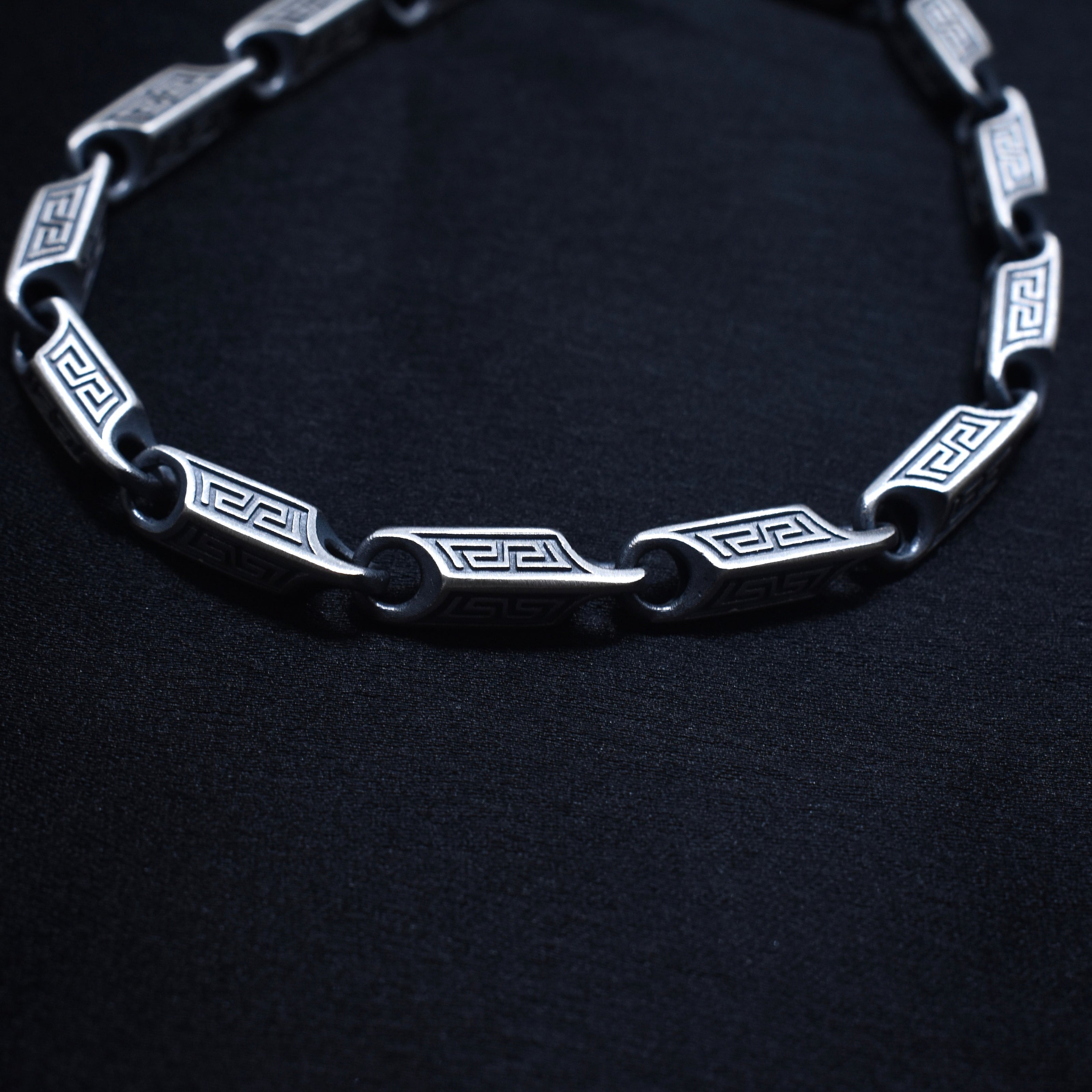 Geometric Link Silver Bracelet