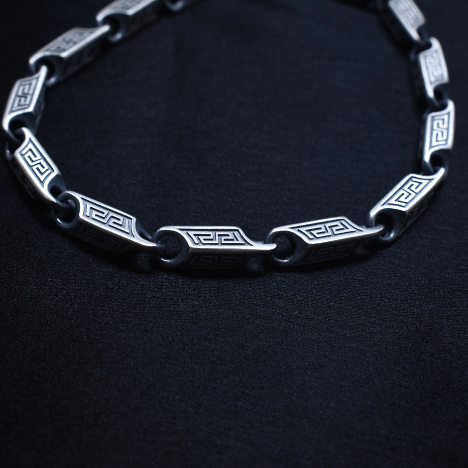 Geometric Link Silver Bracelet