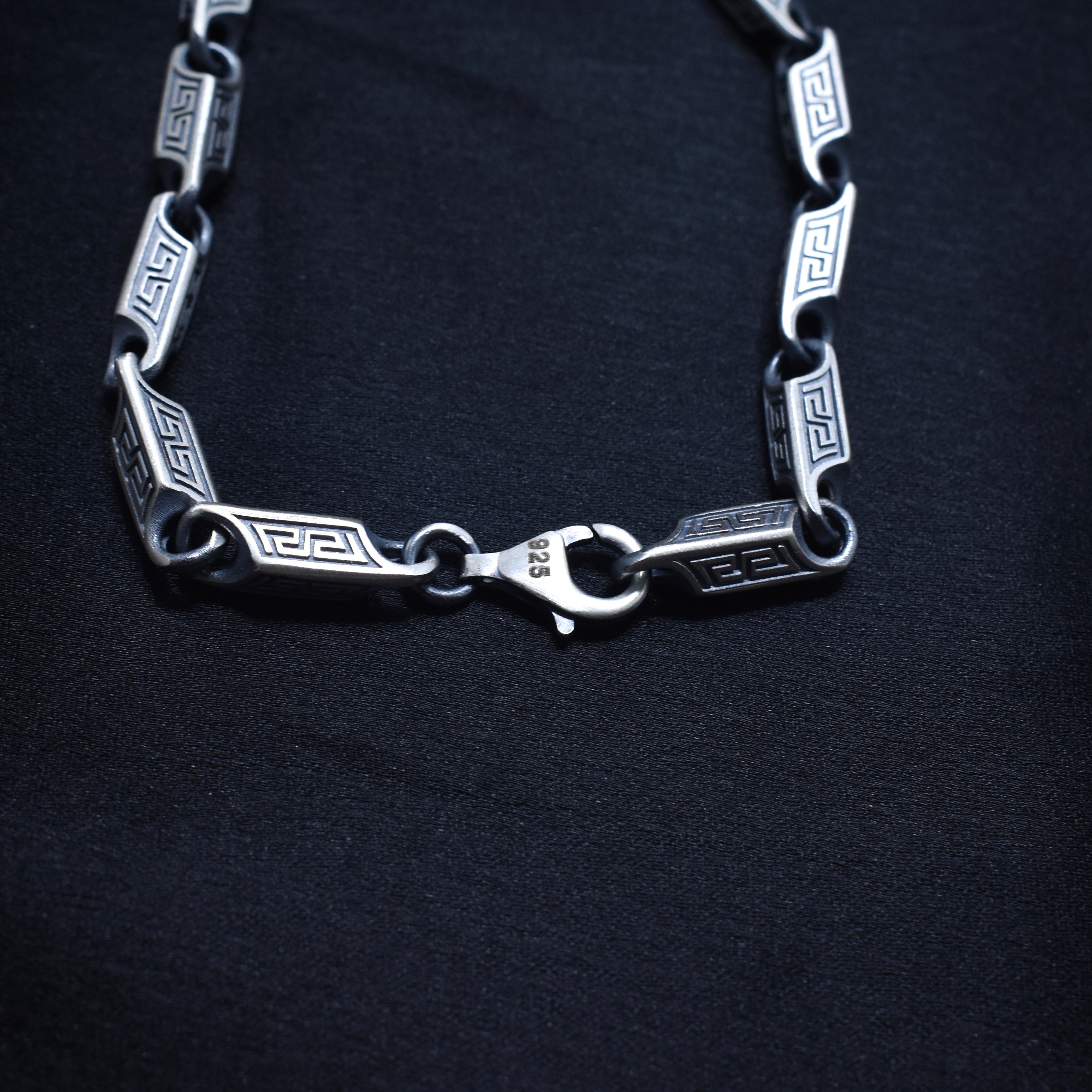Geometric Link Silver Bracelet