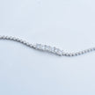 Elegant Tennis Style Sparkling Silver Bracelet