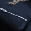 Elegant Tennis Style Sparkling Silver Bracelet