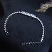 Elegant Tennis Style Sparkling Silver Bracelet