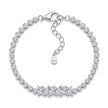 Marquise Cluster Halo Tennis Bracelet